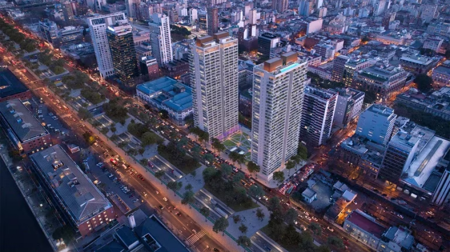 Sobre el Paseo del Bajo se levantan varias propuestas de viviendas y usos mixtos que están modernizando esta parte del sur porteño