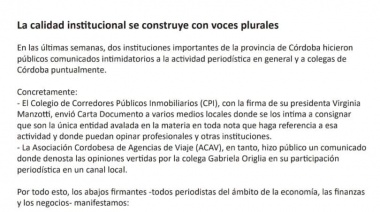 Periodistas denuncian “aprietes” de Colegios inmobiliarios